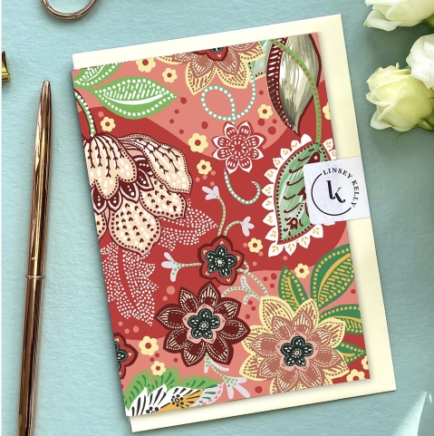 Greeting Card   Blank Flower Power