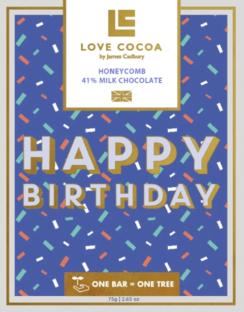 Love Cocoa Happy Birthday Chocolate Tablet Bar