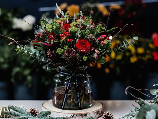 The Red Christmas Vase