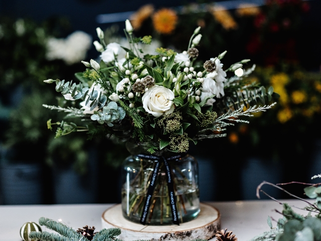 The White Christmas Vase