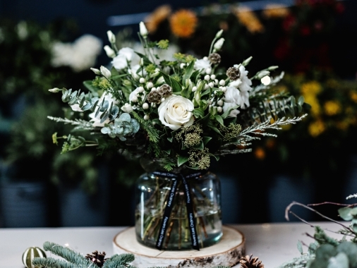 The White Christmas Vase